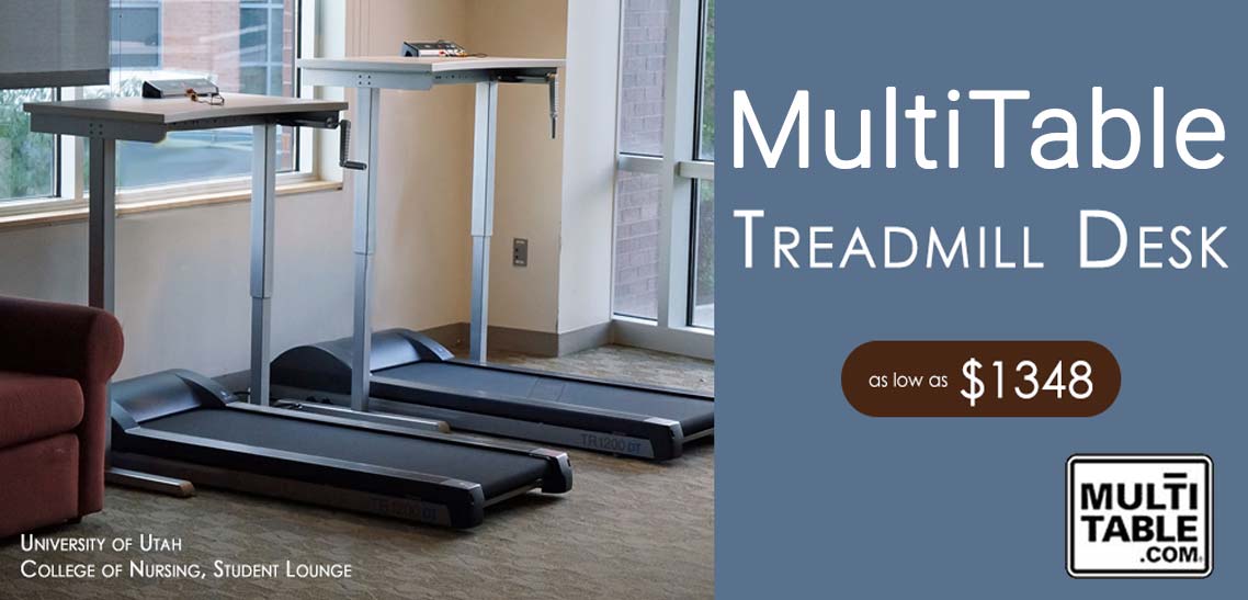 Getting Healthy With Treadmill And Adjustable Standing Desks MultiTable