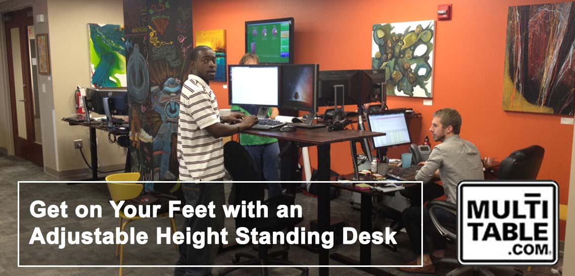 Get On Your Feet With An Adjustable Height Standing Desk MultiTable