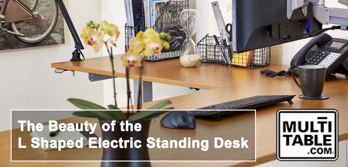 The Beauty Of The L Shaped Electric Standing Desk MultiTable