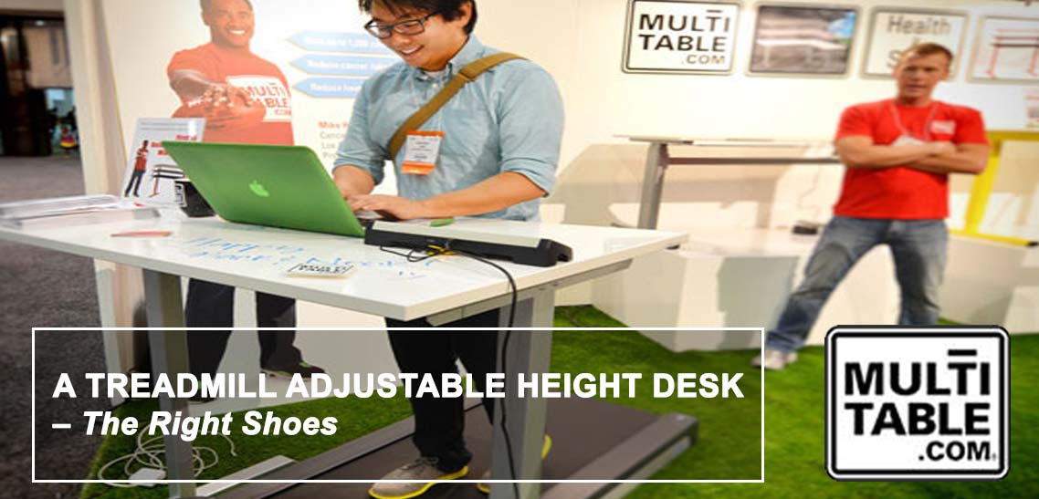 A Treadmill Adjustable Height Desk The Right Shoes MultiTable