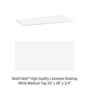 White Medium Standing Desk To