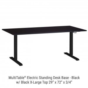 Electric Standing Desk Black Base X Large Black Top