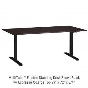 Electric Standing Desk Black Base X Large Espresso Top