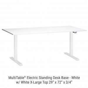 Electric Standing Desk White Base X Large White Top