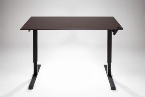 Hand Crank Standing Desk Black Frame Espresso Desk Top