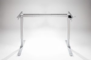 Hand Crank Standing Desk Silver Frame