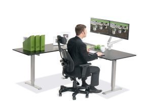 L Shaped Standing Desk Black L 2 Multitable
