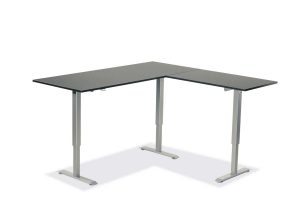 L Shaped Standing Desk Black R 5 Multitable