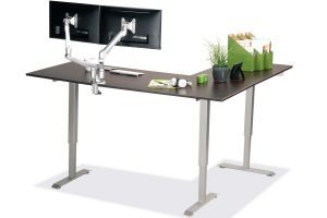 L Shaped Standing Desk Espresso L 3 Multitable