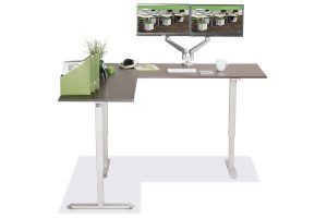L Shaped Standing Desk Espresso L 4 Multitable