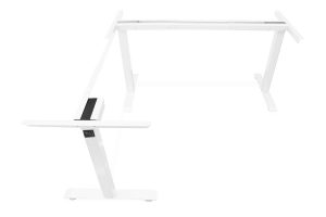 L Shaped Standing Desk Frame White Return Left