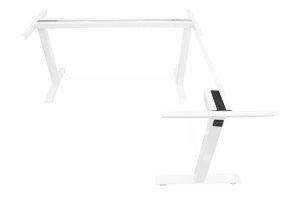 L Shaped Standing Desk Frame White Return Right
