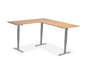 L Shaped Standing Desk Natural Pear L 5 Multitable
