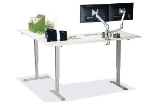 L Shaped Standing Desk White R 3 Multitable