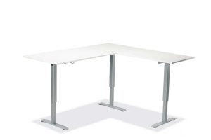 L Shaped Standing Desk White R 5 Multitable