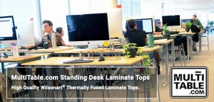 Standing Desk Tops TFL Thermally Fused Laminate Tops MultiTable