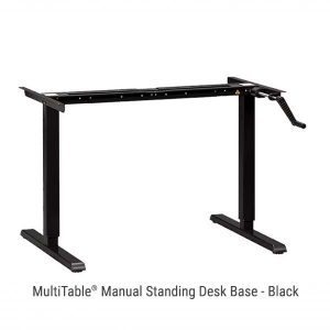 Manual Standing Desk Base Black Adjustable