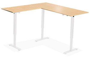L Shaped Height Adjustable Standing Desk