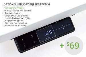 Optional Height Adjustable Memory Preset Switch MultiTable