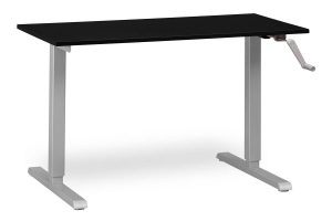 Hand Crank Adjustable Standing Desk With Small Black Desk Top MultiTable
