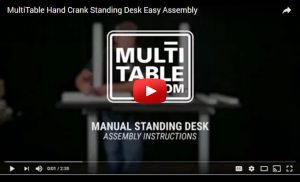 Hand Crank Standing Desk Assembly MultiTable