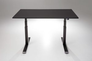 MultiTable Pro Height Adjustable Standing Desk Black Frame Large Black Desk Top