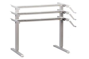 Silver Hand Crank Standing Desk Frame MultiTable