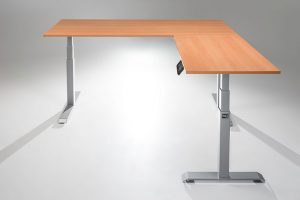 Corner Standing Desk Silver Pear MultiTable