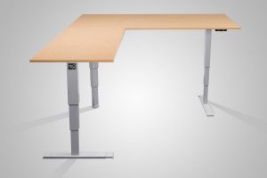 L Shaped Standing Desk Fusion Maple Table Top L By MultiTable