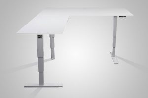L Shaped Standing Desk White Table Top L By MultiTable