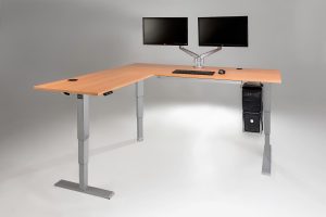 MultiTable L Shaped Standing Desk With All Accessories