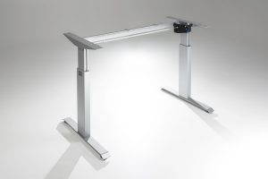 FlexTable Height Adjustable Standing Desk Frame Silver A