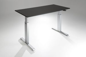 FlexTable Height Adjustable Standing Desk Silver Black A MultiTable