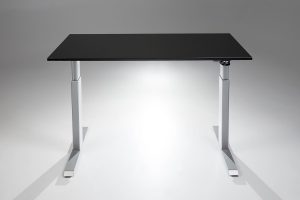 FlexTable Height Adjustable Standing Desk Silver Black MultiTable