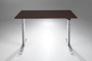 FlexTable Height Adjustable Standing Desk Silver Espresso MultiTable