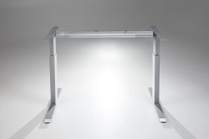 FlexTable Height Adjustable Standing Desk Silver Hand Crank Frame MultiTable
