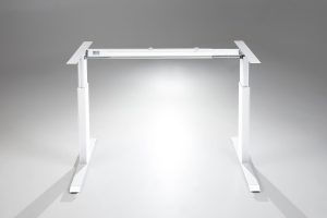 FlexTable Height Adjustable Standing Desk White Hand Crank Frame MultiTable