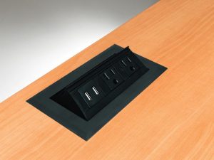 Pop Up Power Supply And Grommet Hole Black MultiTable Standing Desk Ergonomic Accessories