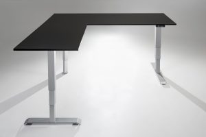 L Shaped Standing Desk Black Table Top MultiTable Height Adjustable Desks L