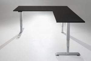 L Shaped Standing Desk Black Table Top MultiTable Height Adjustable Desks R