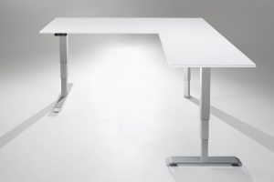 L Shaped Standing Desk White Table Top MultiTable Height Adjustable Desks R