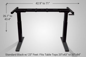 Electric Standing Desk Black Base Standard 23