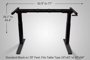Electric Standing Desk Black Base Standard 29