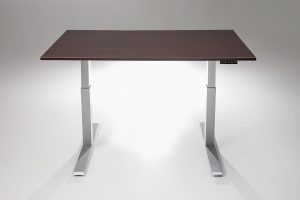 Mod E2 Height Adjustable Standing Desk Silver Base Espresso Table Top MultiTable