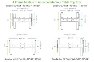 MultiTable Electric Adjustable Height Standing Desk Base Models