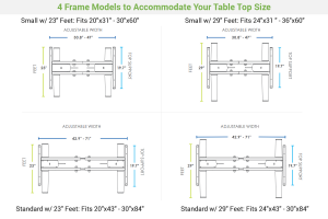 MultiTable Electric Adjustable Height Standing Desk Base Models