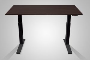 MultiTable Electric Adjustable Height Standing Desk Black Frame Espresso Table Top