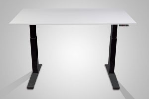 MultiTable Electric Standing Desk Black Frame White Table Top
