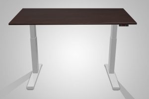 MultiTable Electric Standing Desk Silver Frame Espresso Table Top