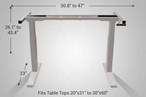 MultiTable Electric Standing Desk Silver Frame Small 23